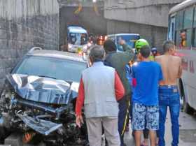 Por fortuna, ningún vehículo transitaba en ese momento en la salida del túnel.