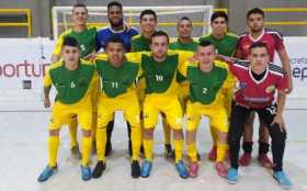 El equipo de microfútbol de Caldas que participa en el selectivo a los Juegos Deportivos Nacionales del próximo año.