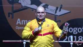 Jhon Freddy Castañeda Velásquez, manizaleño, el mejor pesista paralímpico de la temporada.