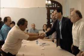 Fotos|La negociación|LA PATRIA Foto de la etapa secreta de las negociaciones en La Habana (Cuba) entre los miembros del Gobierno