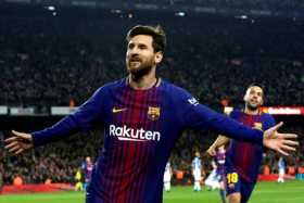 Lionel Messi, estrella del Barcelona, se reportó ayer con un gol.