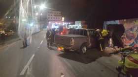 Cuatro personas lesionadas luego de accidente de tránsito en la Avenida Santander 