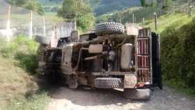 Dos heridos en accidente de campero en vereda de Aranzazu