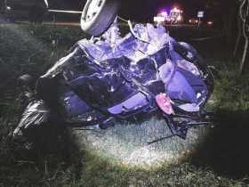 Así quedó el vehículo, luego del accidente.