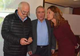 Marta Lucía Ramírez sostuvo ayer un encuentro con las bases del Partido Conservador, la acompañaron el expresidente Andrés Pastr