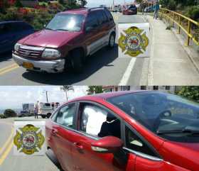 Dos vehículos chocaron en La Violeta