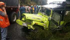Así quedó el carro después del accidente.