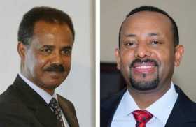 Primer ministro de Etiopía Abiy Ahmed e Isaias Afwerki, presidente de Eritrea.