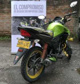 La moto inmovilizada