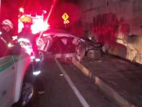 Dos lesionados tras accidente de tránsito en la vía Panamericana