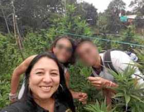 Mónica Blanco, líder del Cannabis Tour, un viaje turístico por los cultivos de marihuana en el Cauca. 