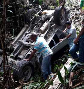 El accidente lo atendieron Bomberos, Policía, Defensa Civil y personal del Hospital San Juan de Dios.