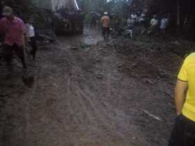 Continúa el monitoreo de las vías del municipio. Algunas tienen paso por un solo carril