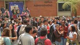 Protestas en segundo día de posesión del rector Alejandro Ceballos 