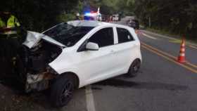 El accidente en el que murieron dos personas ocurrió en Chirapotó, metros adelante de la entrada hacia Marmato. Es jurisdicción 