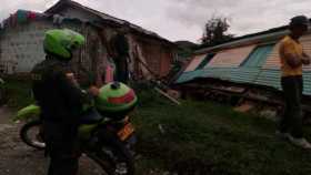 Derrumbe afectó una vivienda en Neira