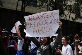 Ayer se realizó la octava marcha por la educación pública. 