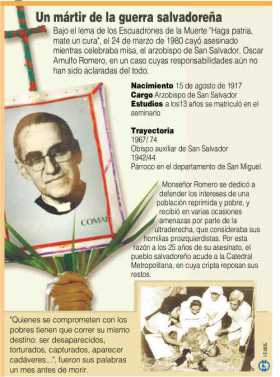 El 24 de marzo se conmemora el XXV aniversario de la muerte del arzobispo de San Salvador, Oscar Arnulfo Romero, acusado de comu