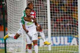 David Lemos, goleador del Once, marcó doblete hoy ante el Deportivo Cali. 