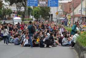 Protesta de la Universidad de Nacional sede Manizales