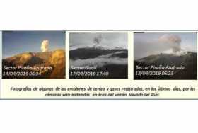 El Volcán Nevado del Ruiz mantiene emisión de ceniza