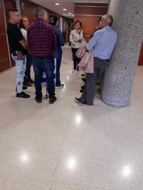 Las víctimas llegaron al Palacio Nacional, esperanzadas en que el supuesto estafador siguiera encerrado.