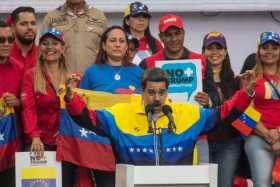 Nicolás Maduro, presidente de Venezuela, durante un acto público en Caracas. 