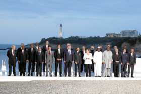 Foto de familia de los mandatarios presentes en la cumbre del G7 en Biarritz. 