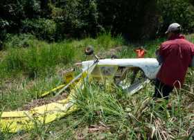 Foto | Fernando Gómez | LA PATRIA La aeronave accidentada.