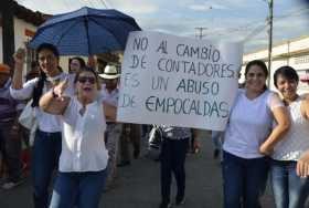 Movilización en Viterbo contra el cambio de contadores 