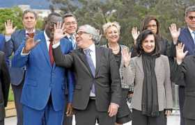 Foto | EFE | LA PATRIA  El secretario general de la OEA, Luis Almagro; el ministro de Exteriores de Haití, Bocchit Edmond, y la 