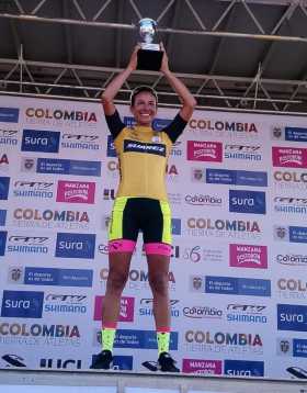 Natalia Muñoz, de Pereira, ganó la etapa de la Vuelta a Colombia en Anserma 