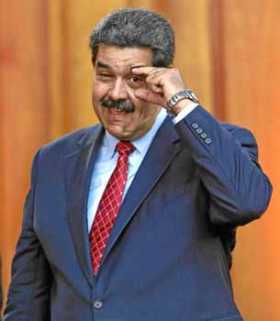 El jefe de Estado de Venezuela, Nicolás Maduro, ofreció ayer una rueda de prensa desde el Palacio Miraflores. 
