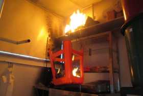 Se incendió puesto de comidas en el sector del Obelisco de Anserma