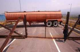  bloqueo en el puente Tienditas este miércoles, sector Boconó, en Cúcuta (Colombia).