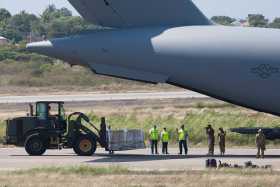 En el aeropuerto internacional Camilo Daza de Cúcuta aterrizaron 3 aviones de la fuerza aérea estadounidense cargados con mas to