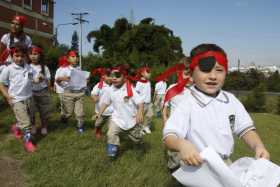 Actividad en preescolar de la Normal de Manizales