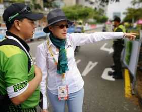 Pascale Schyns, delegada de la UCI en el Tour Colombia 2.1.