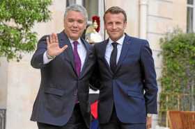 Foto | EFE | LA PATRIA  Emmanuel Macron recibió a Iván Duque en el Palacio del Elíseo. Es con el segundo mandatario europeo que 