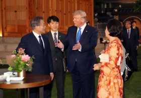 Moon Jae-in, presidente de Corea del Sur, y Donald Trump, presidente de EE.UU. 