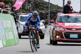 Salvador Moreno cruzó séptimo la meta en la novena etapa de la Vuelta a Colombia que finalizó en el Alto de La Línea.