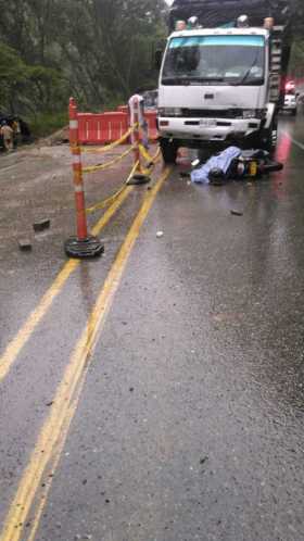  William David Flórez Otálvaro, de 28 años, natural de Salamina, murió al chocar con un camión en la vía Manizales-Medellín, sec