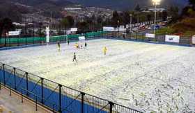 La cancha de fútbol la Baja Suiza fue el escenario perfecto para la diversión