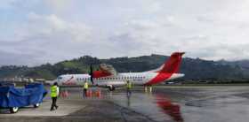 El primer avión de Regional Express Américas aterrizó hoy en Manizales