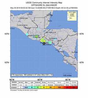 Sismo de magnitud 6,8 sacude El Salvador 