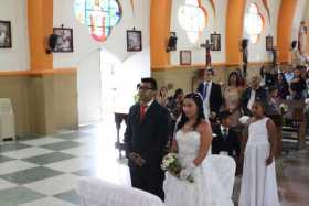 En la Iglesia de El Carmen se llevó a cabo el matrimonio.