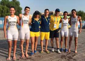 Delegación de la Selección Colombia que compitió en los Juegos Mundiales de Playa, en Doha (Catar). 