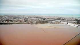 Las inundaciones en Orihuela desde un helicóptero.