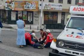 Este accidente ocurrió ayer en la calle 45 con carrera 24. Jhon Alejandro López Silva, de 19 años, tuvo contusiones al accidenta