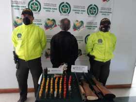 Lo detuvieron por crimen y tenía armas escondidas en un cafetal en Aguadas
